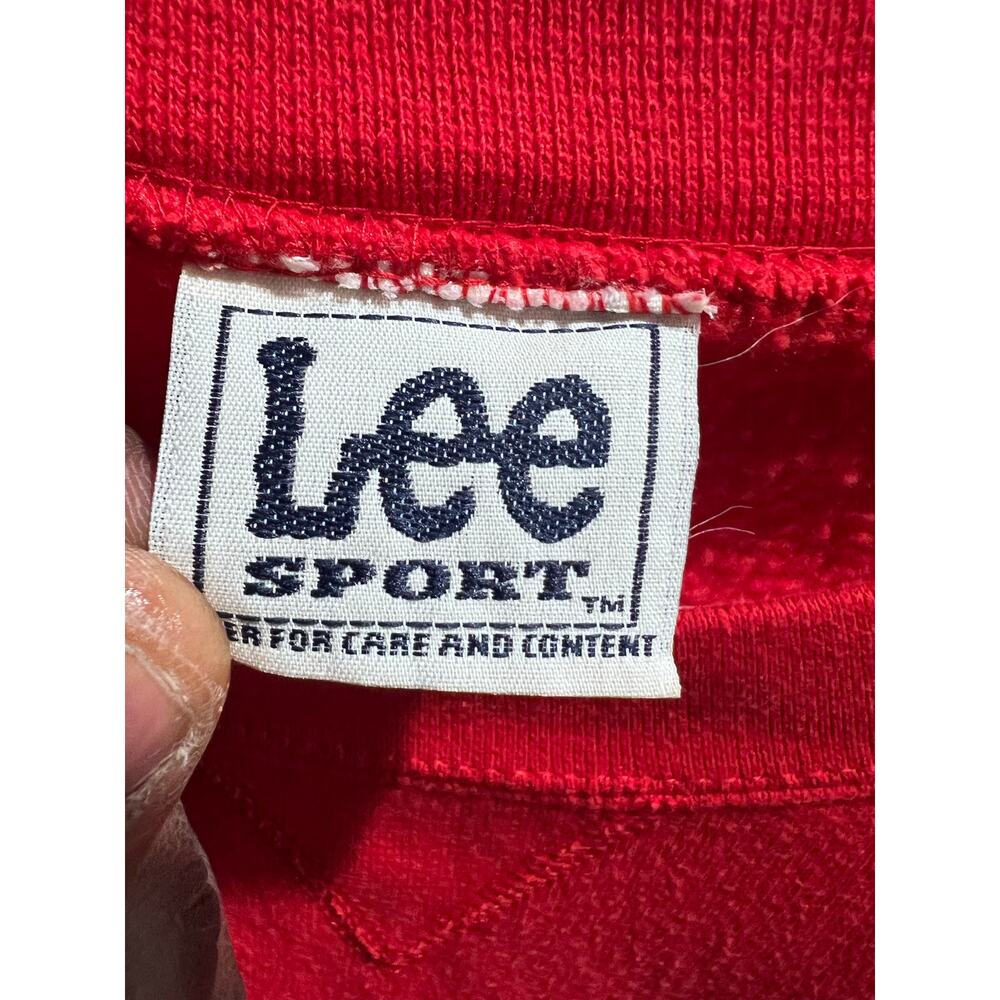 Vintage Kansas City Chiefs Lee Sport Sweatshirt Large Red Embroidered NFL - Picture 7 of 10